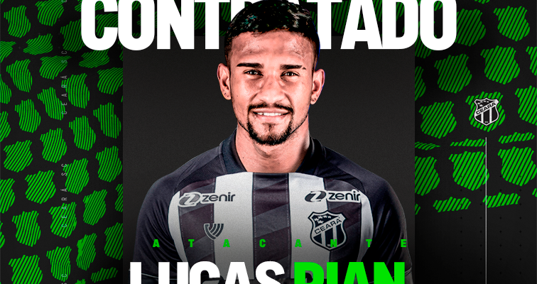 Ceará oficializa contratação de Lucas Rian, ex-Confiança