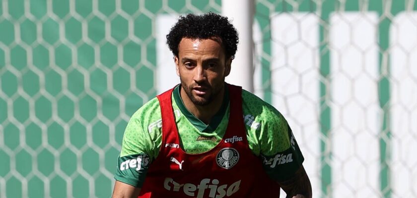 Felipe Anderson treinou pela primeira vez no Palmeiras